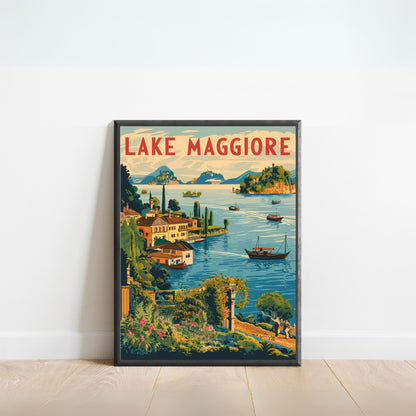 Lake Maggiore Vintage Travel Poster