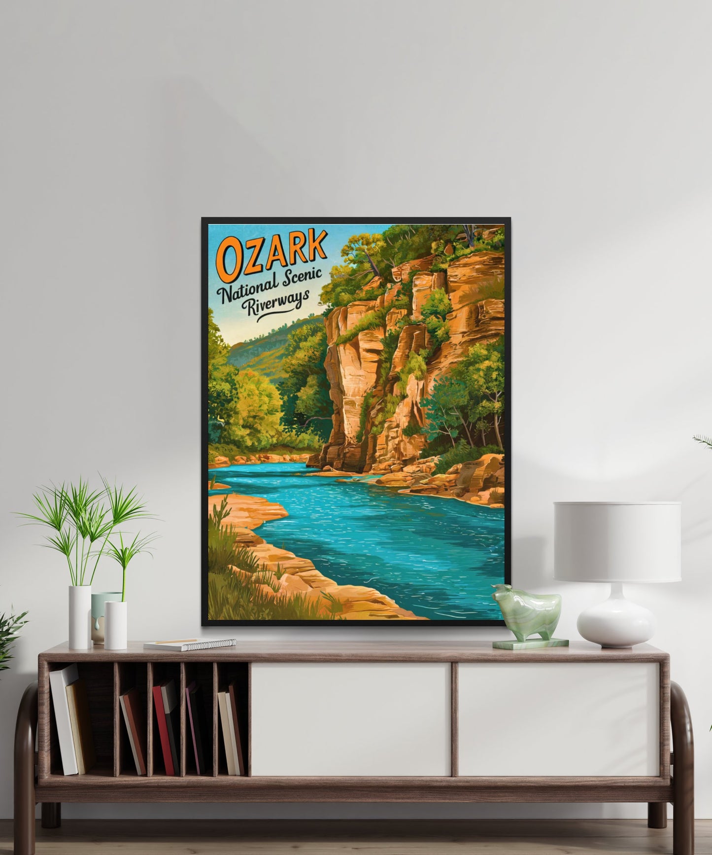 Ozark National Scenic Riverways Vintage Travel Poster