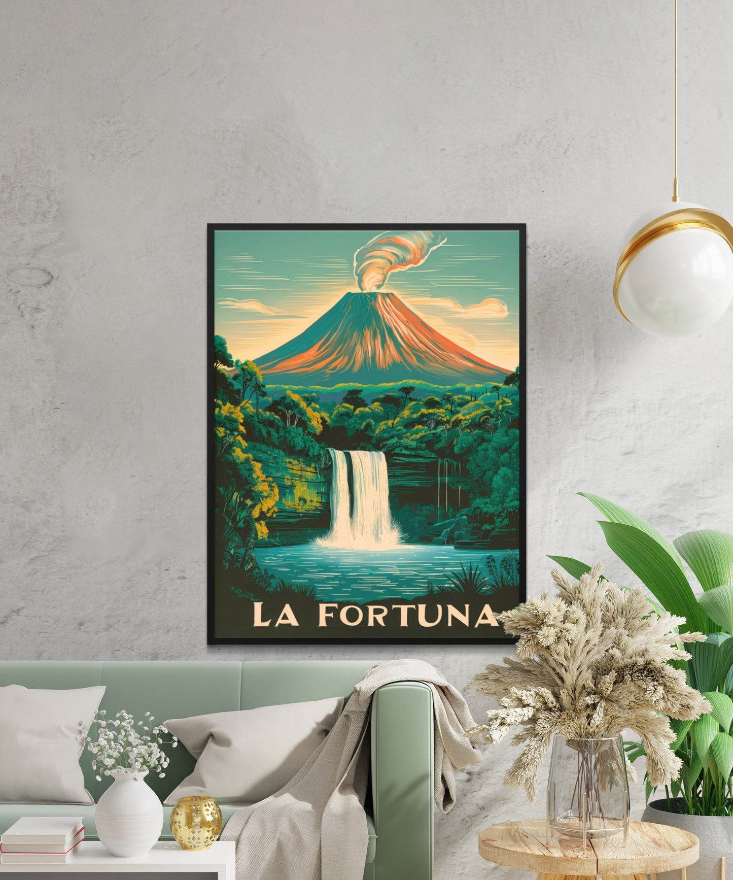 La Fortuna Vintage Travel Poster