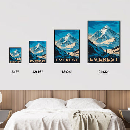 Mount Everest Vintage Travel Poster- Peak of Legends