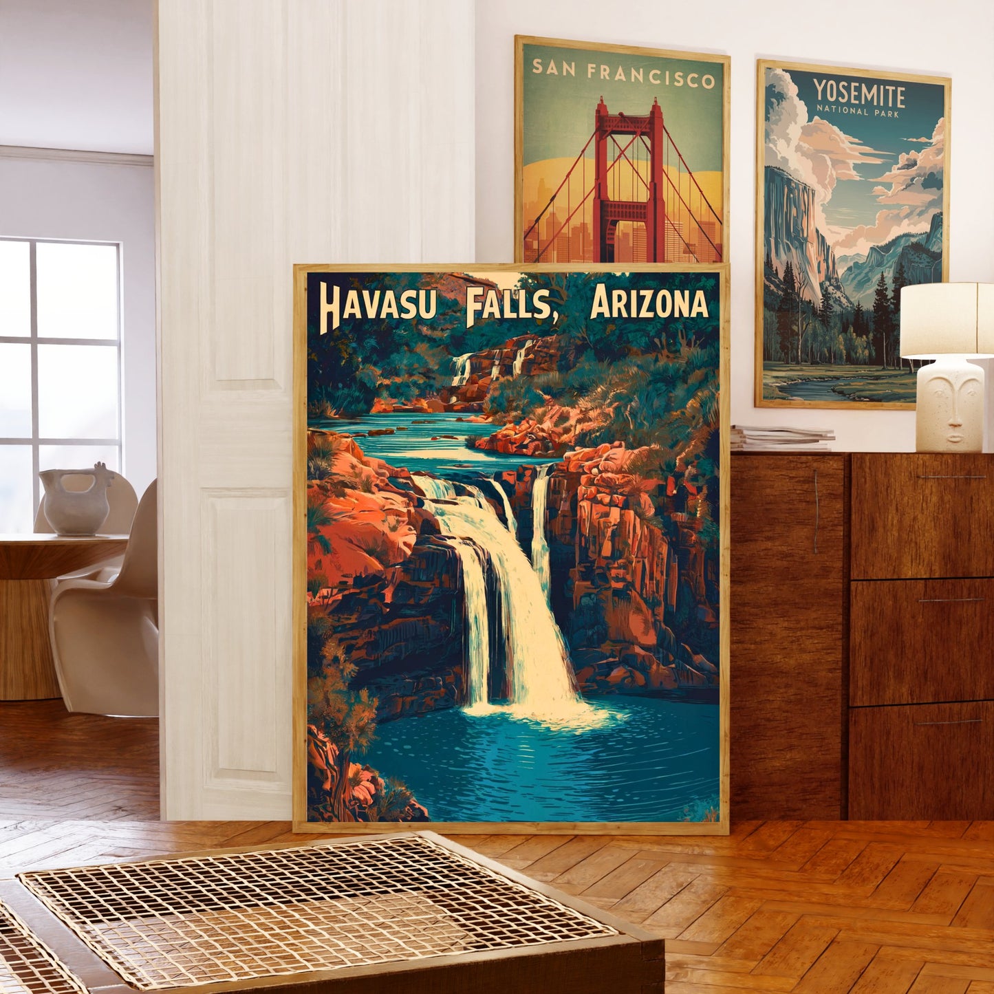 Havasu Falls Vintage Travel Poster - Hidden Gem of the Grand Canyon