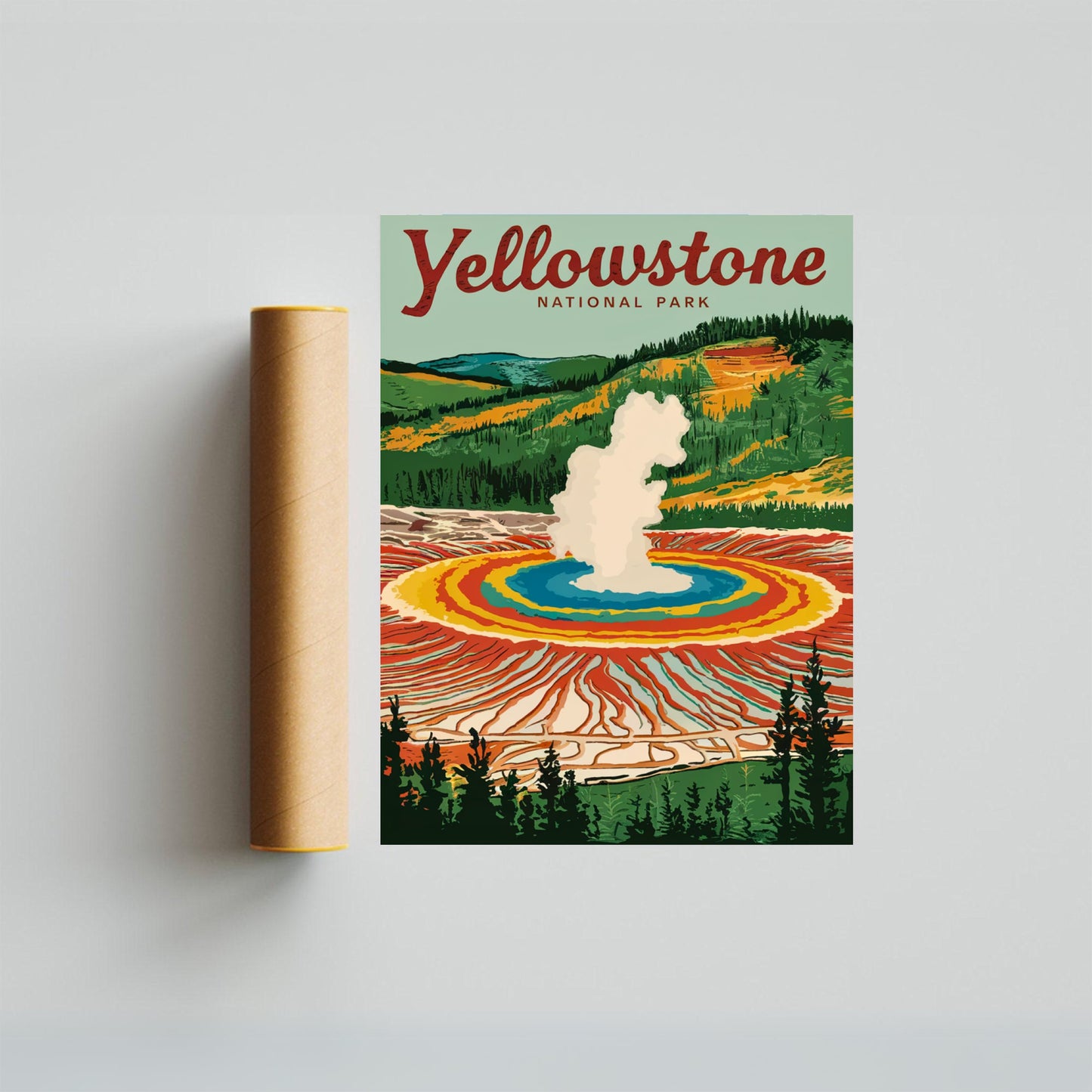 Yellowstone Vintage Travel Poster