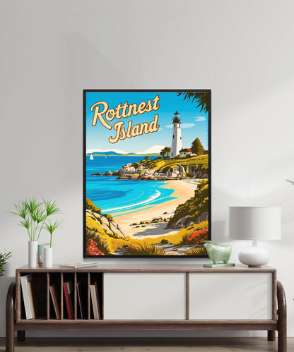 Rottnest Island Vintage Travel Poster - Serene Escape