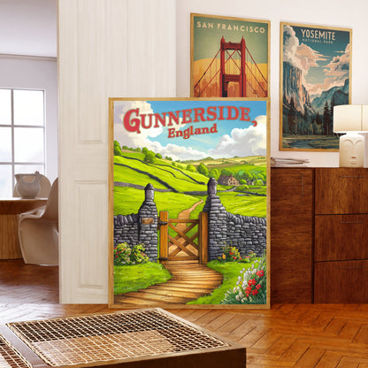 Gunnerside Vintage Travel Poster