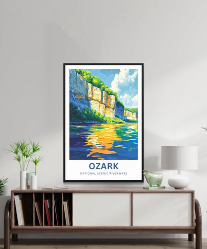 Ozark National Scenic Riverways Travel Poster  - Pristine Waterways