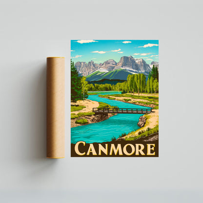 Canmore Vintage Travel Poster