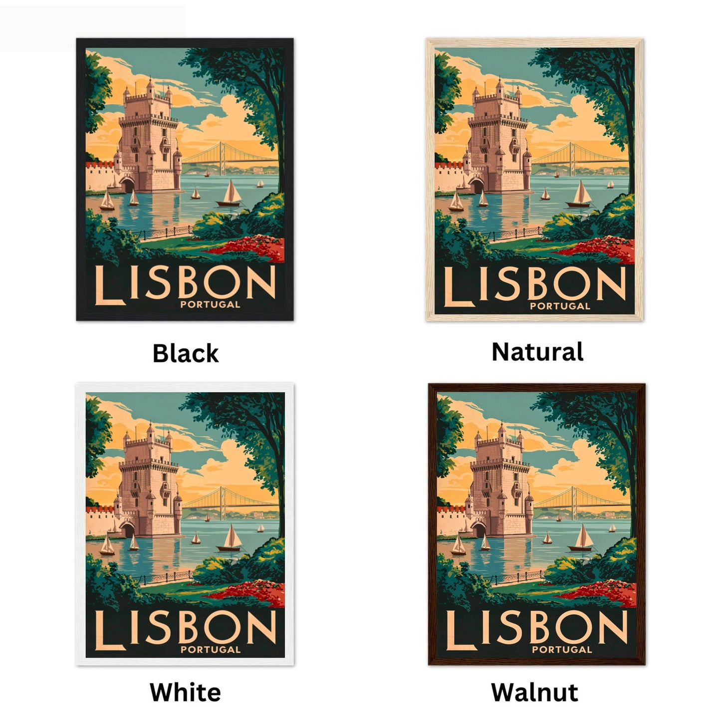 Lisbon Vintage Travel Poster - City of Explorers