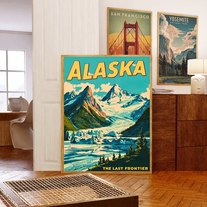 Alaska Vintage Travel Poster - The Last Frontier