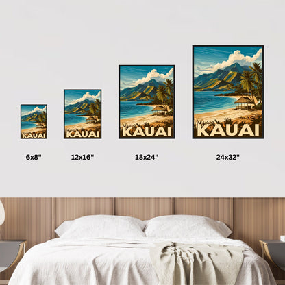 Kauai Vintage Travel Poster - Coastal Beauty