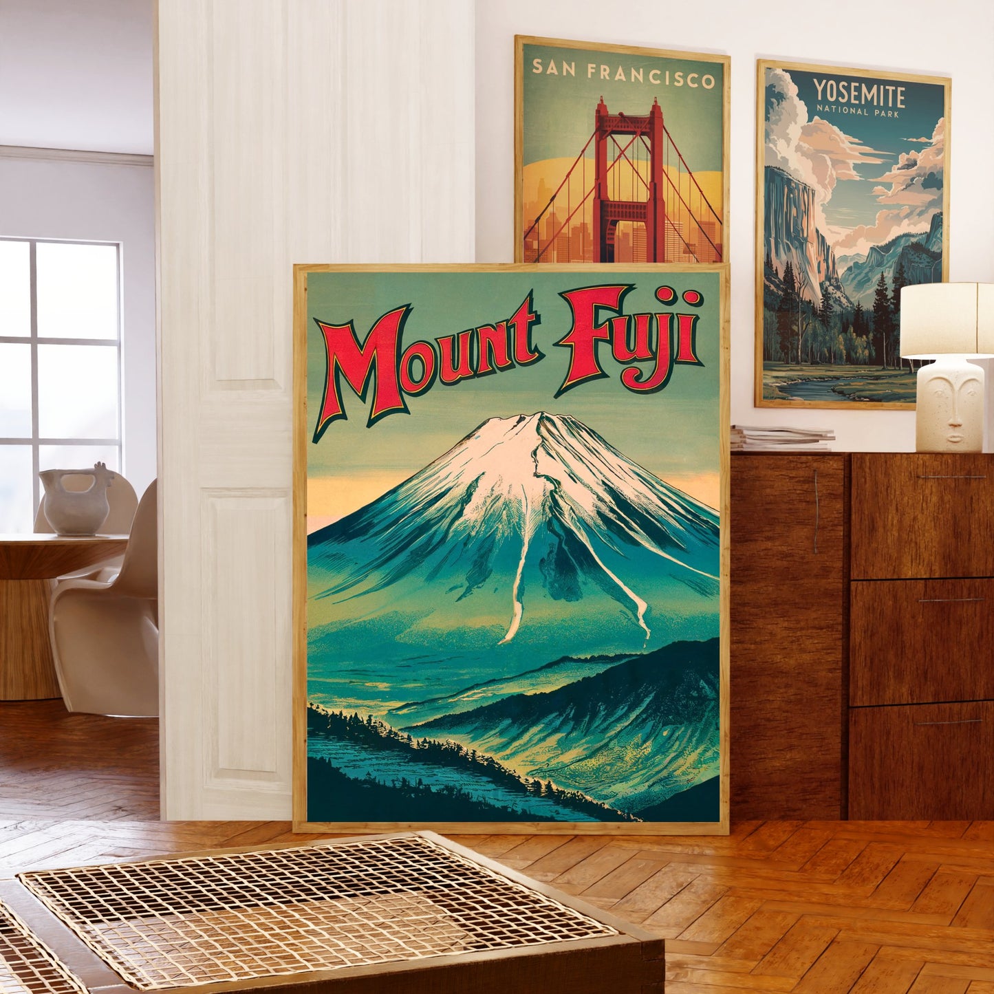 Mount Fuji Vintage Travel Poster