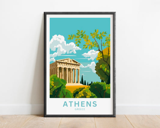 Athens Travel Poster
