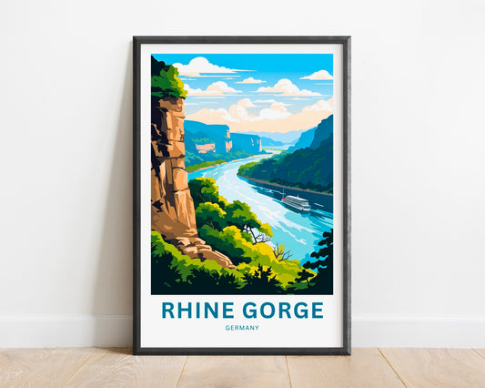 Rhine Gorge Travel Poster