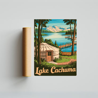 Lake Cachuma Vintage Travel Poster