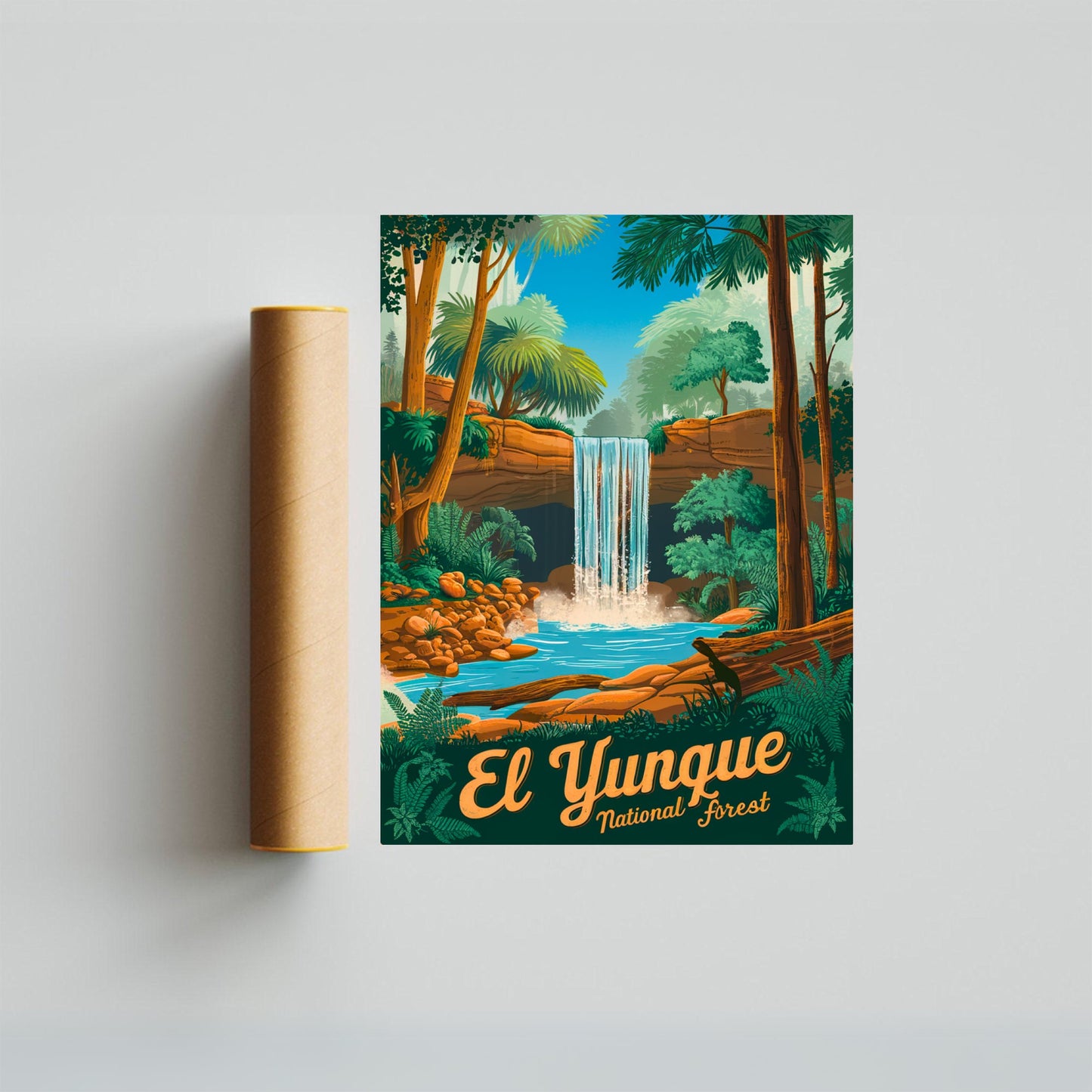 El Yunque Vintage Travel Poster - Panoramic Views