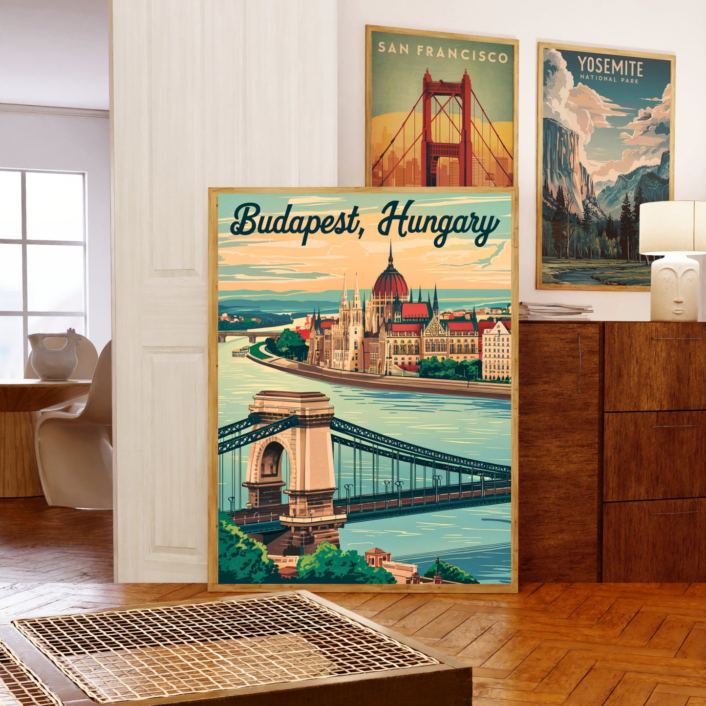 Budapest Vintage Travel Poster