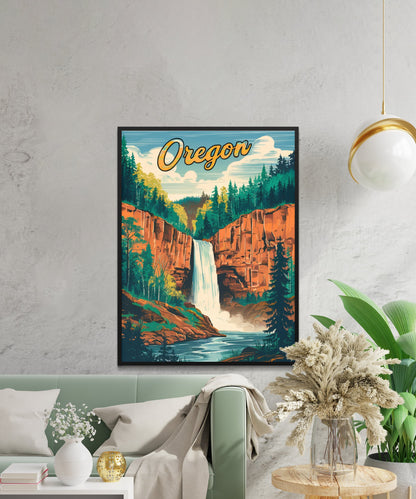 Oregon Vintage Travel Poster