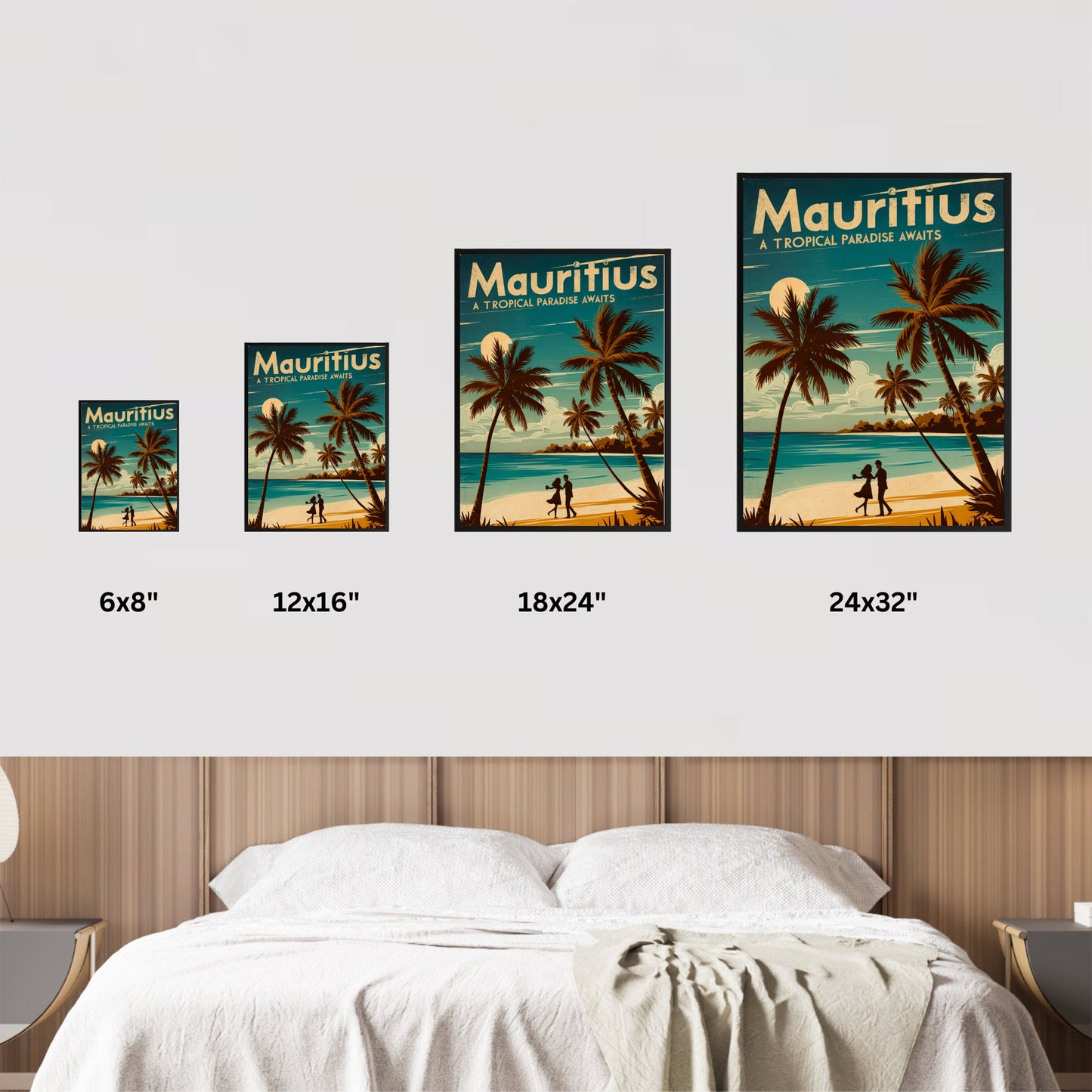 Mauritius Vintage Travel Poster - Pristine Beaches