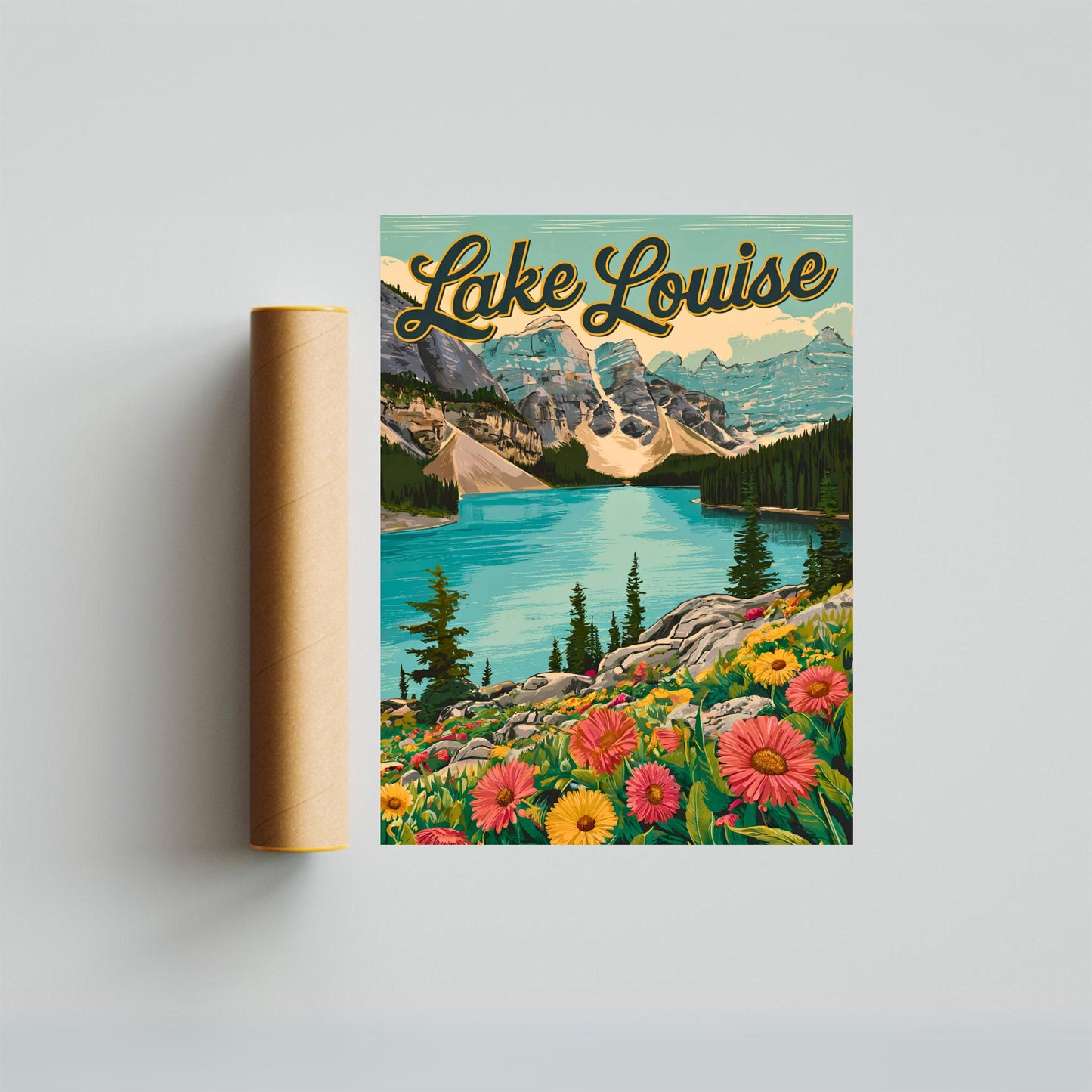 Lake Louise Vintage Travel Poster