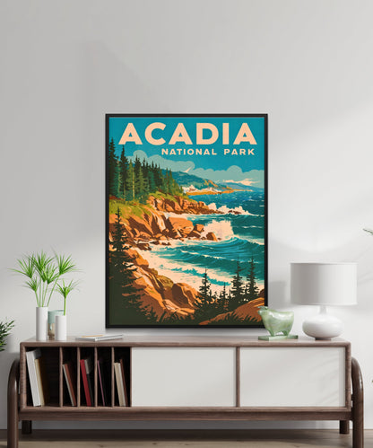 Acadia Vintage Travel Poster