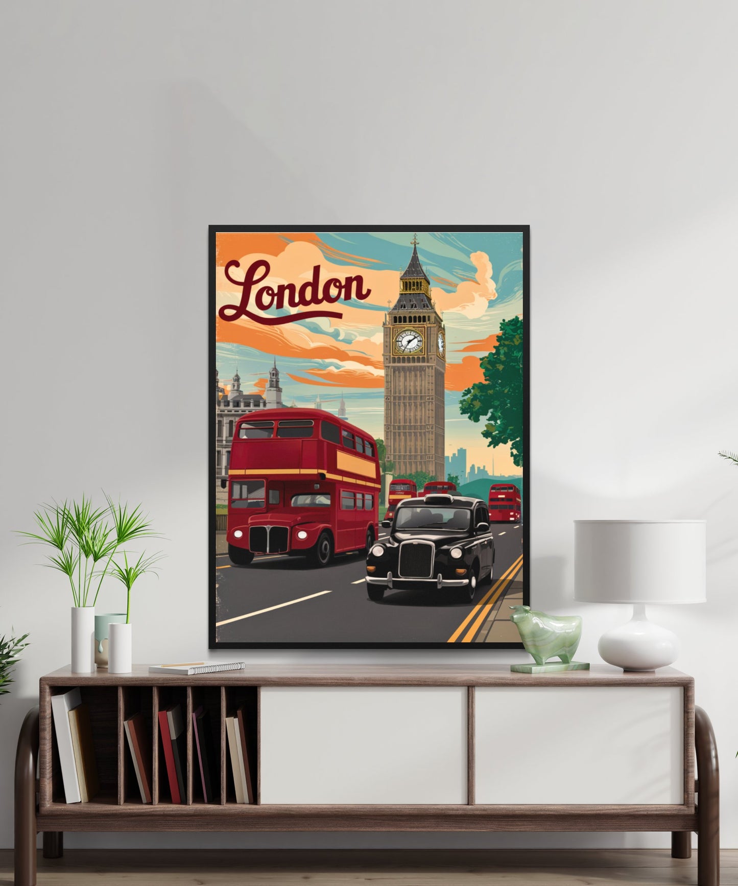 London Vintage Travel Poster - Iconic Cityscape