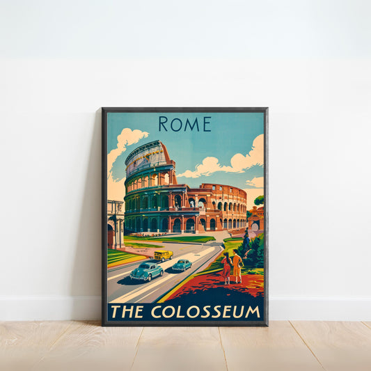 Rome Vintage Travel Poster - Classical Elegance