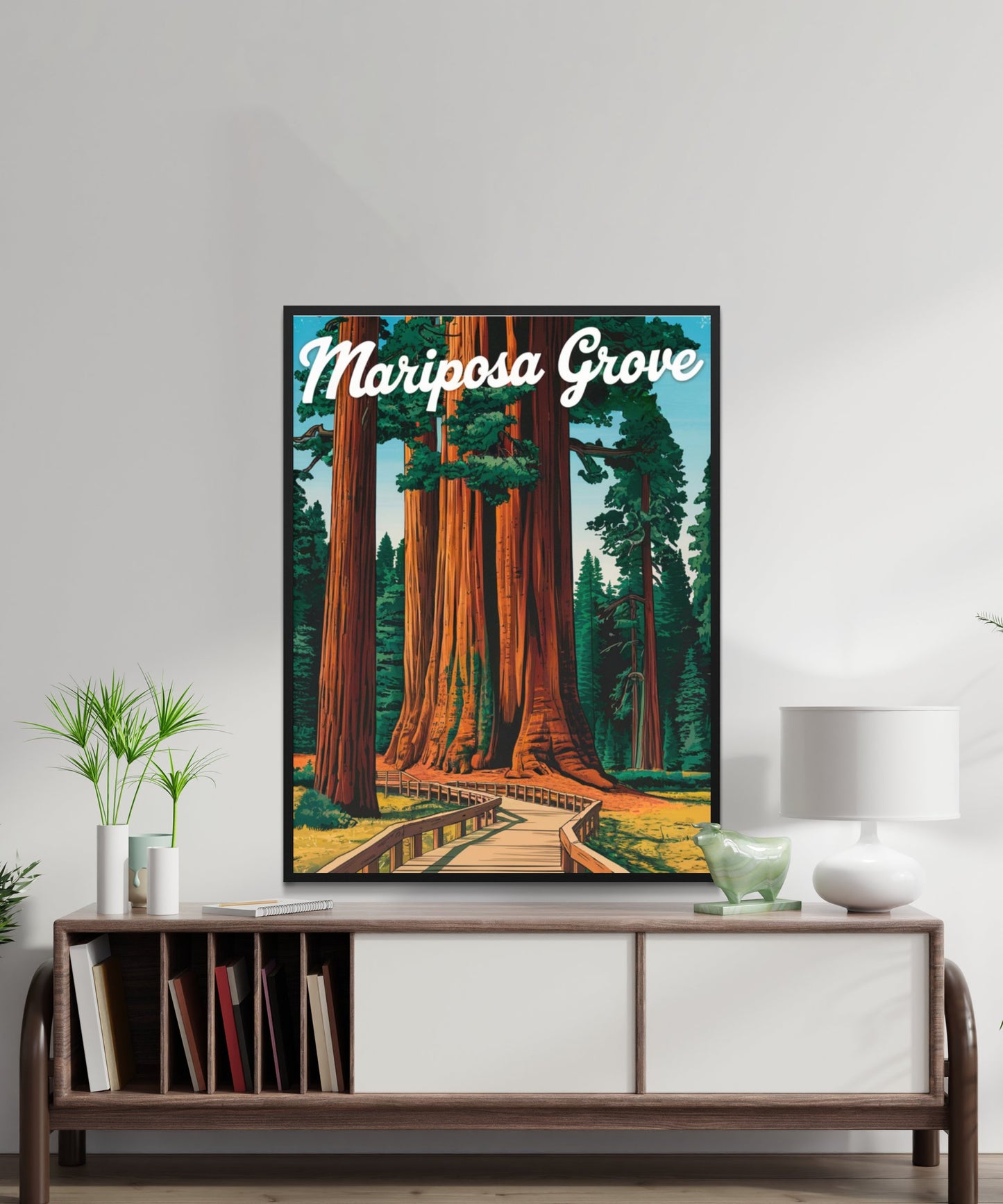 Mariposa Grove Vintage Travel Poster - Forest Majesty