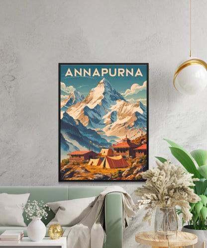 Annapurna Vintage Travel Poster - Scenic Beauty