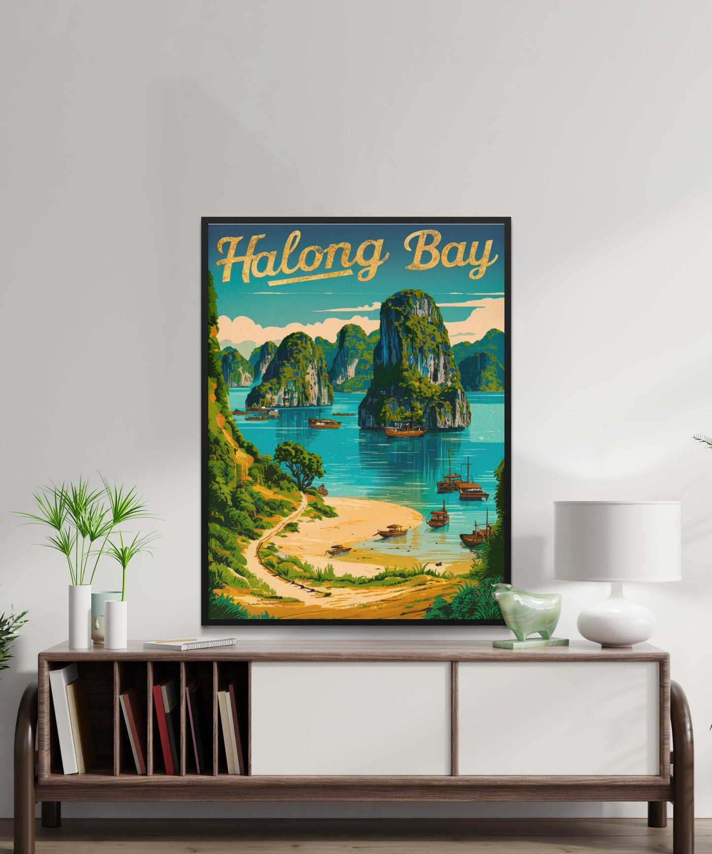 Halong Bay Vintage Travel Poster