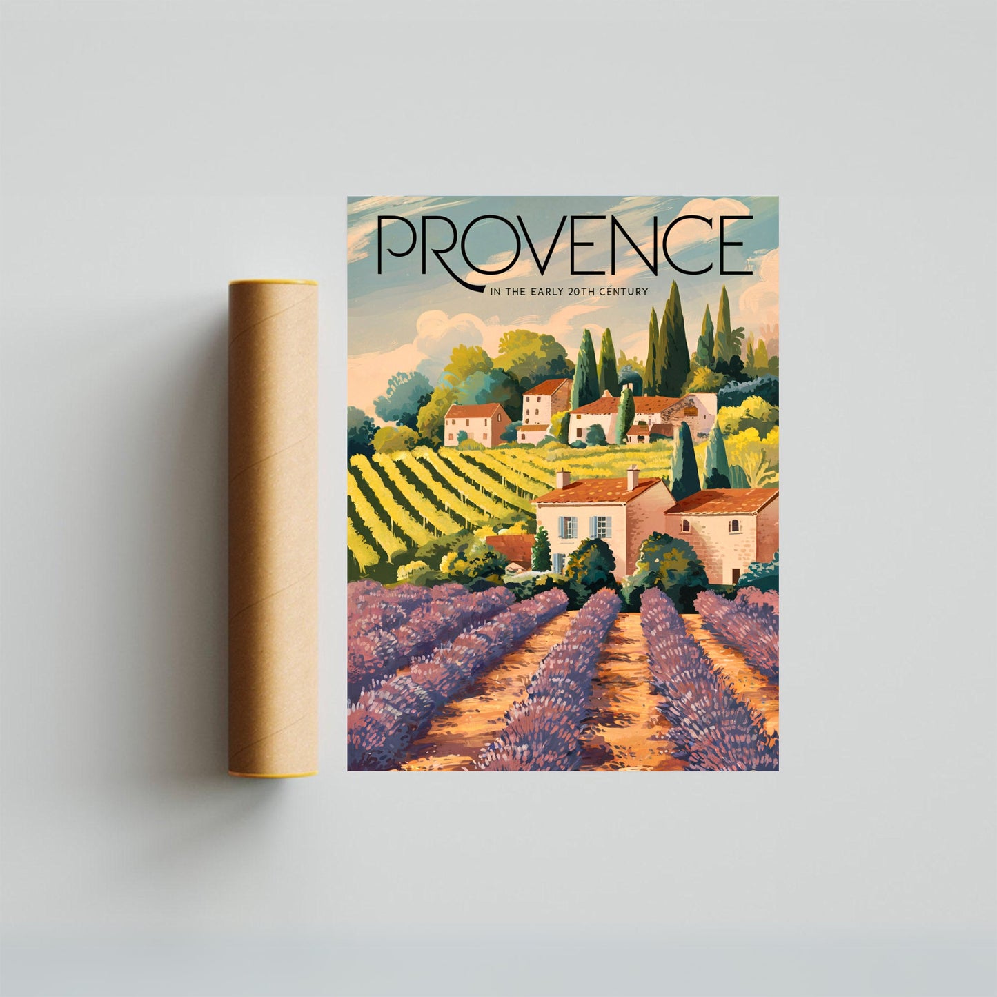 Provence Rocks Vintage Travel Poster