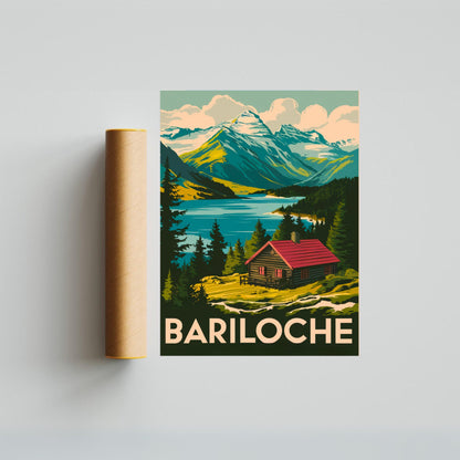 Bariloche Vintage Travel Poster