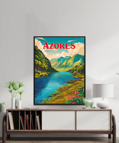 Azores Vintage Travel Poster - Outdoor Adventure