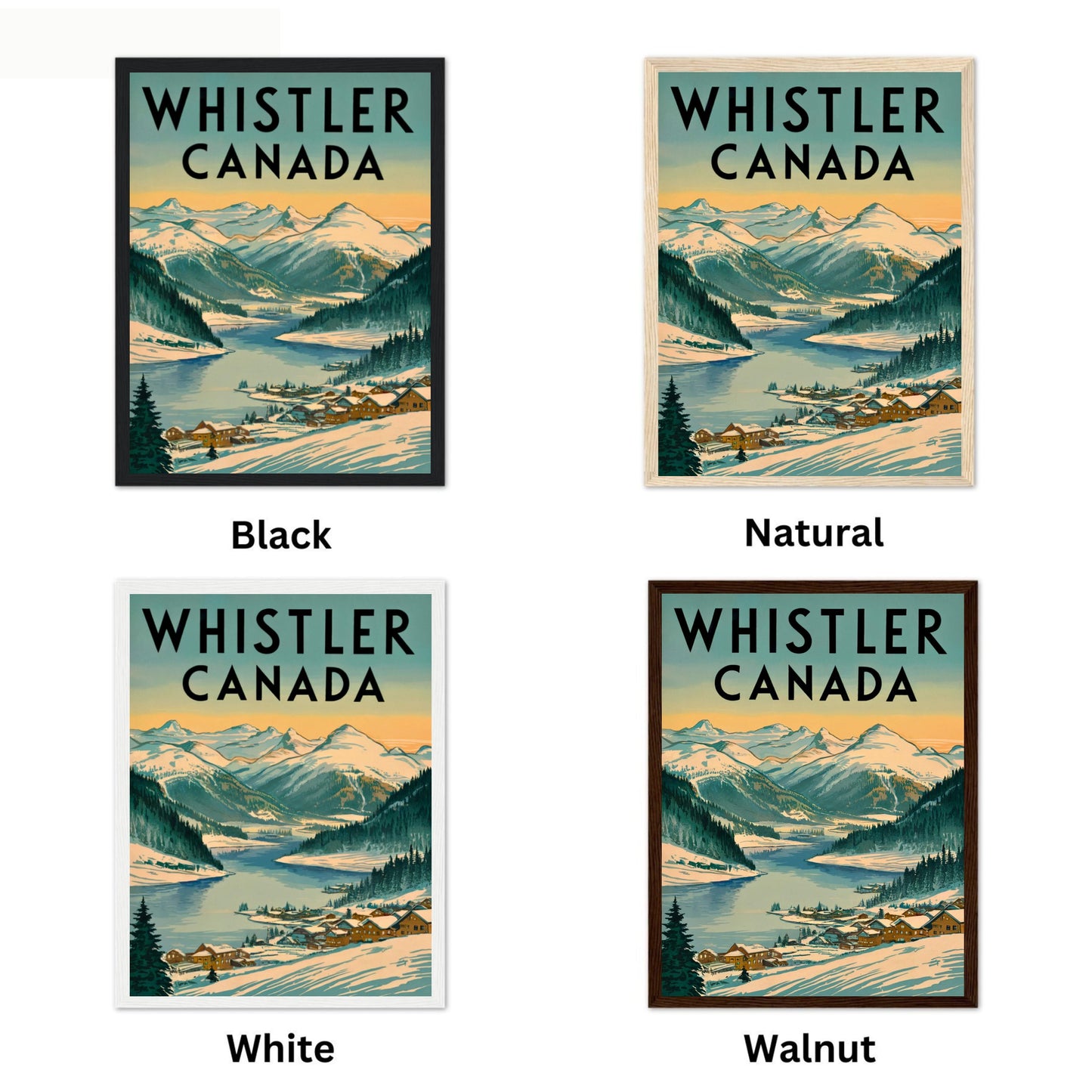 Whistler Vintage Travel Poster - Peak of Canadian Adventure