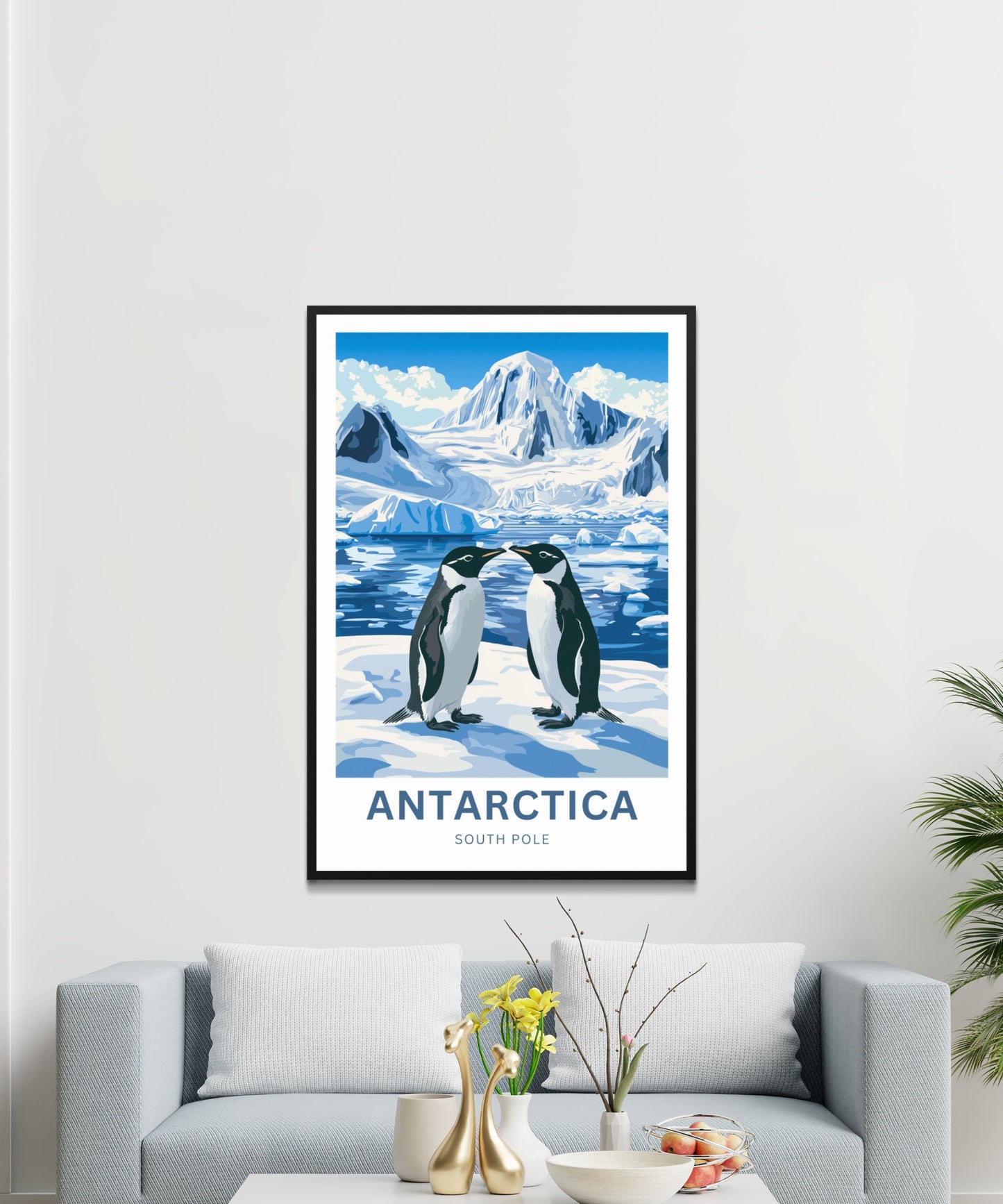 Antarctica Travel Poster - Frozen Continent