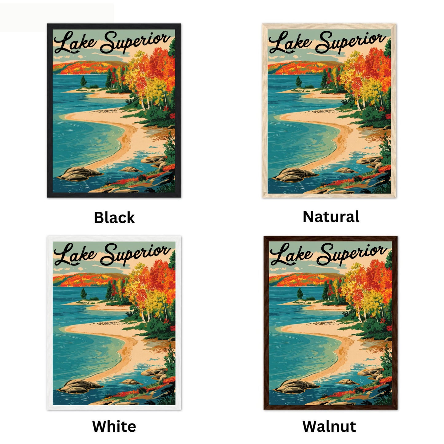 Lake Superior Vintage Travel Poster - North Shore Serenity