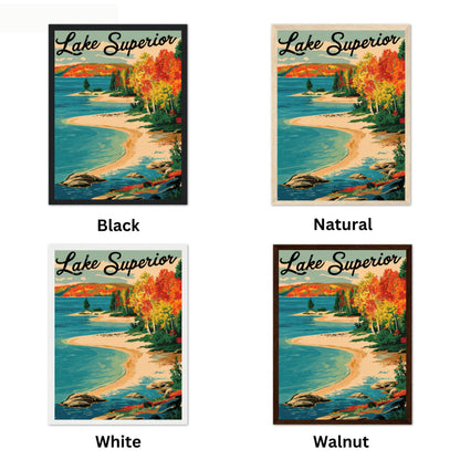 Lake Superior Vintage Travel Poster - North Shore Serenity