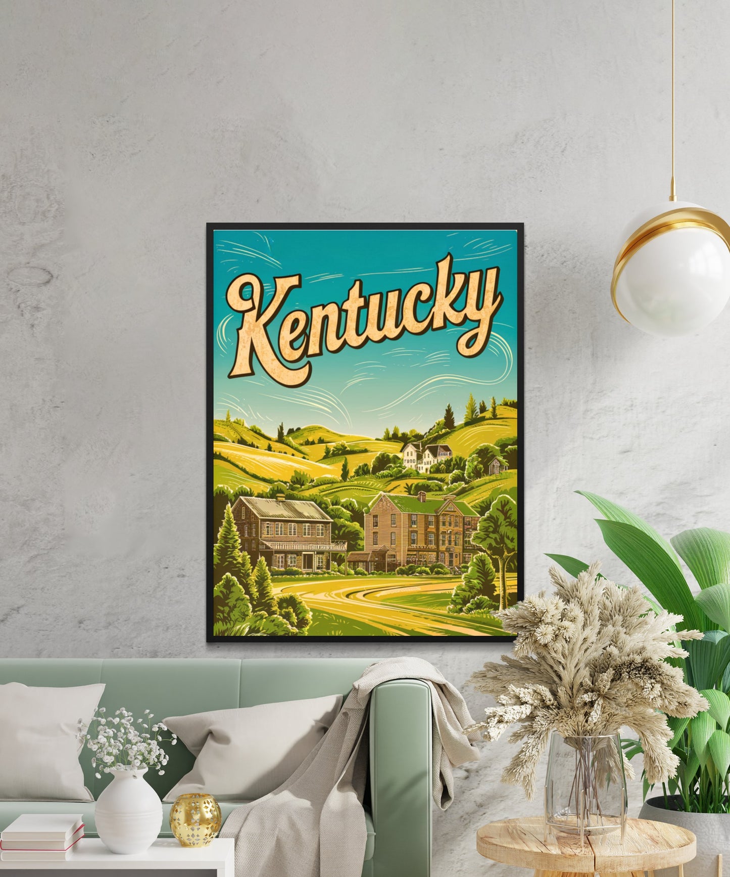 Kentucky Vintage Travel Poster - Bourbon Country