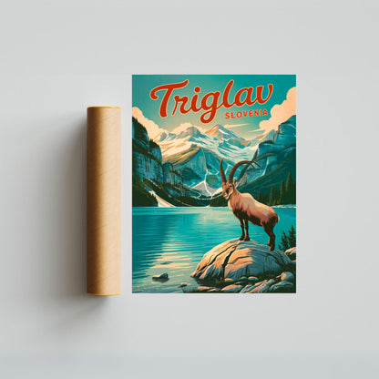 Triglav Vintage Travel Poster