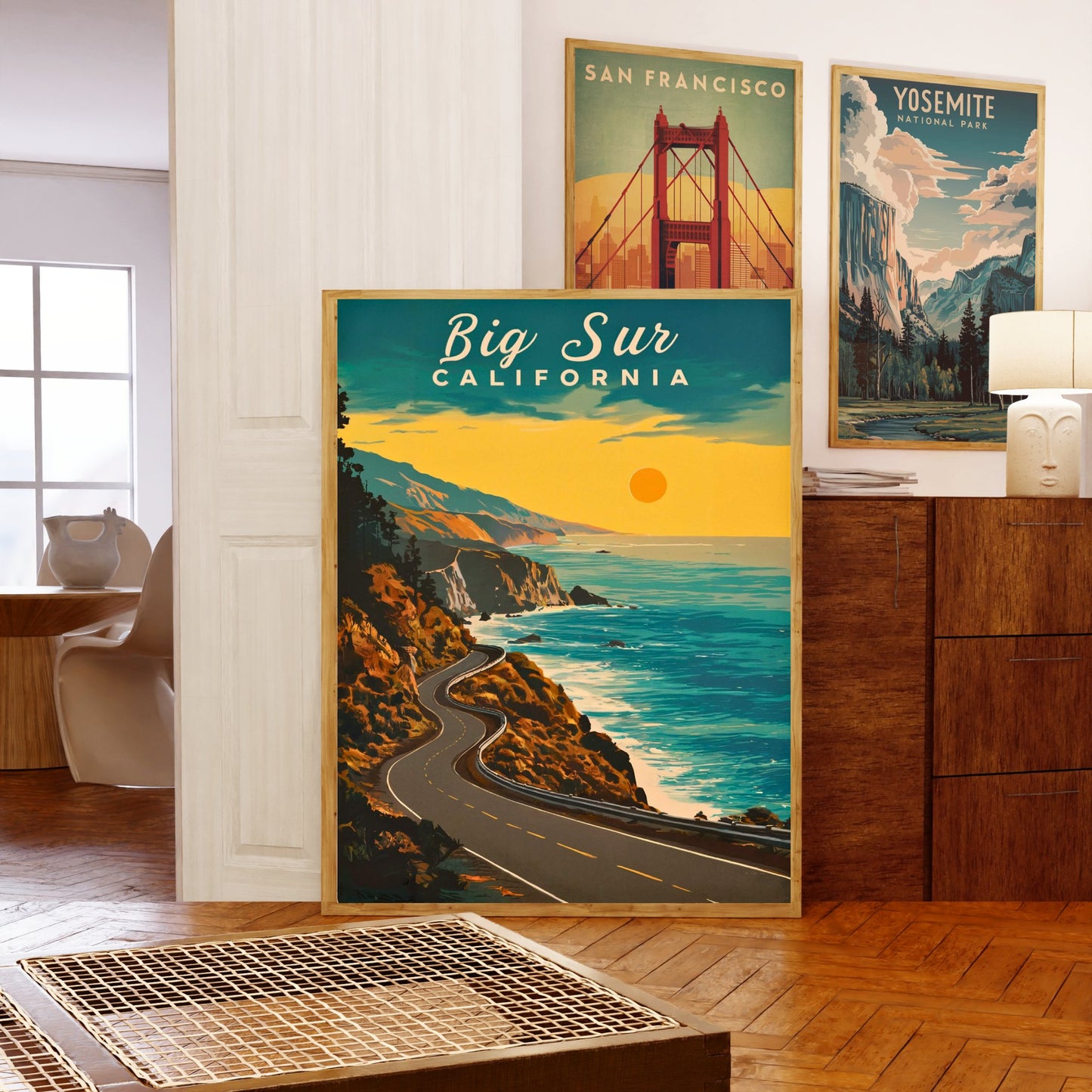 Big Sur Vintage Travel Poster