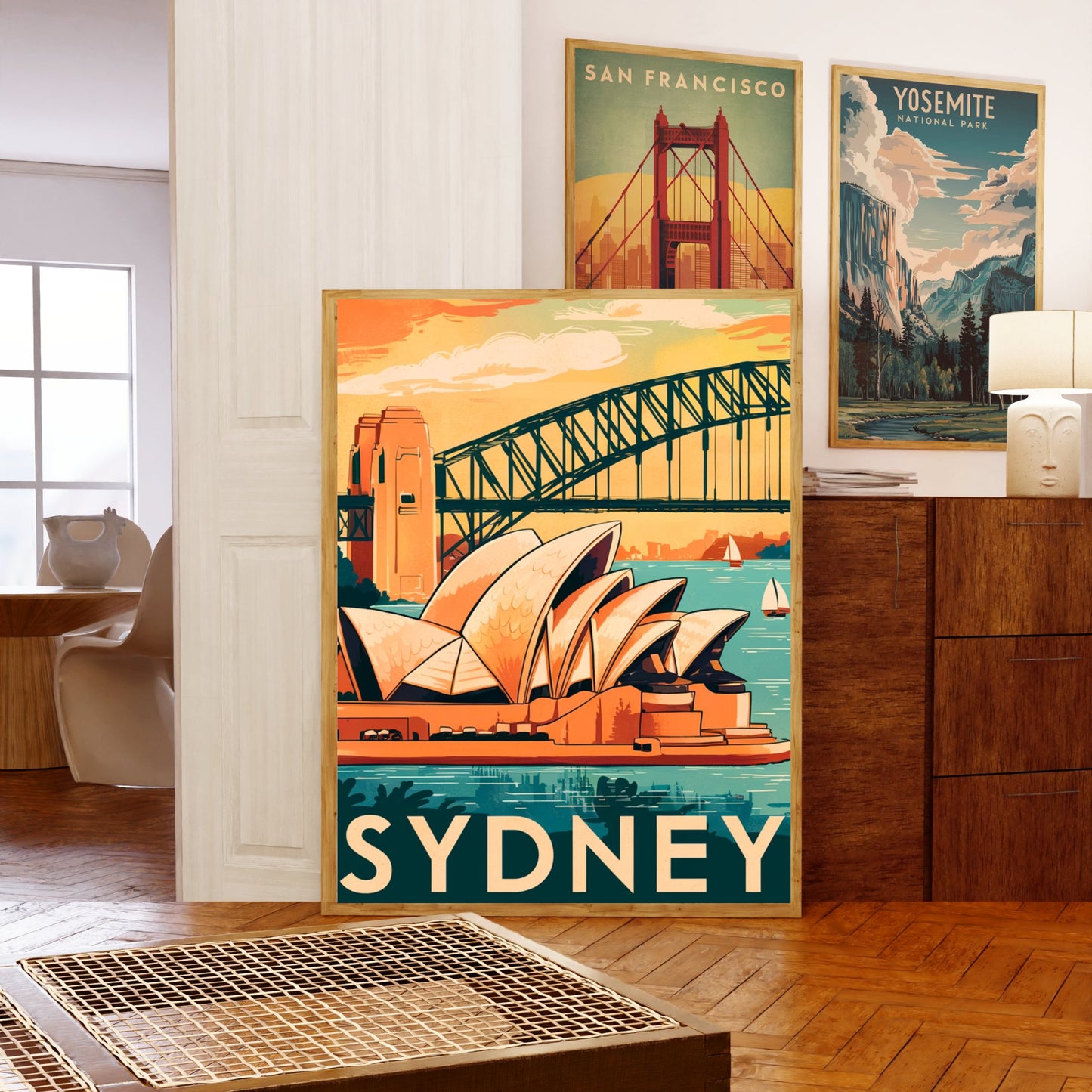 Sydney Vintage Travel Poster - Harbour City