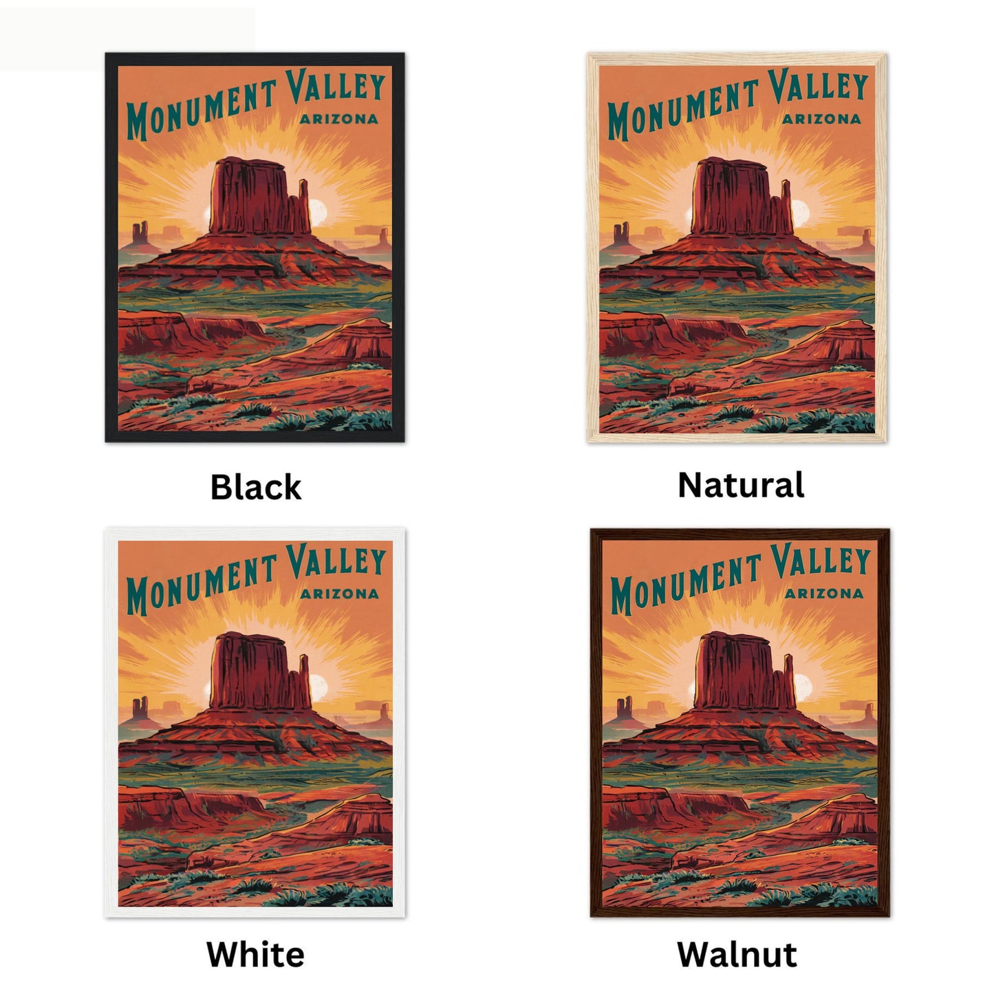 Monument Valley Vintage Travel Poster