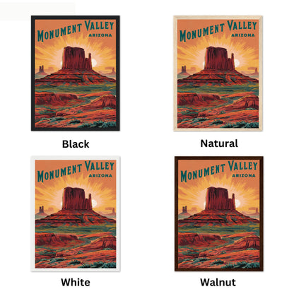 Monument Valley Vintage Travel Poster