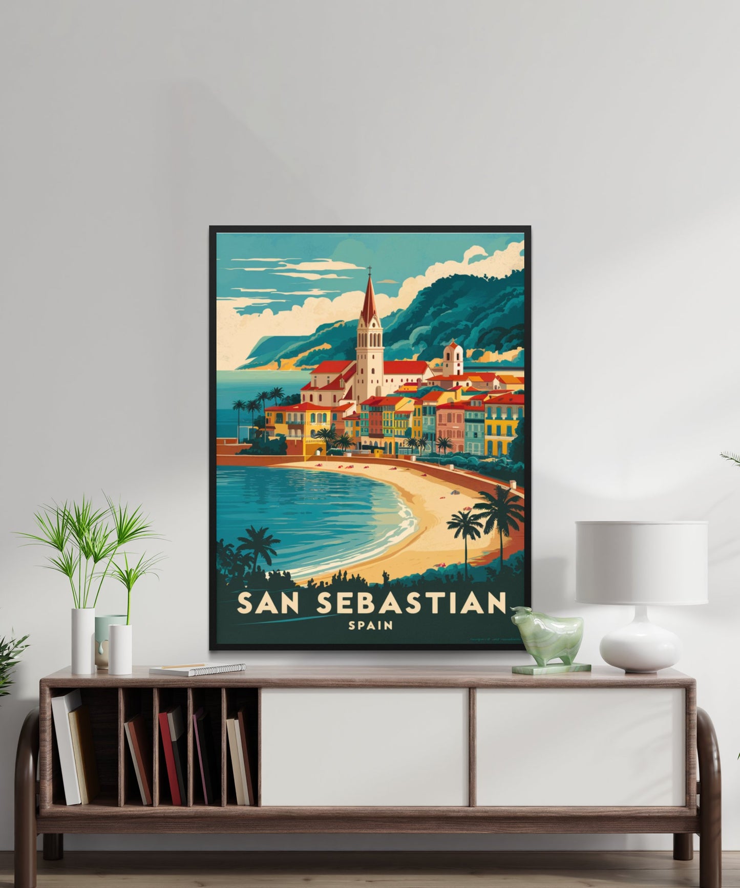 San Sebastian Vintage Travel Poster