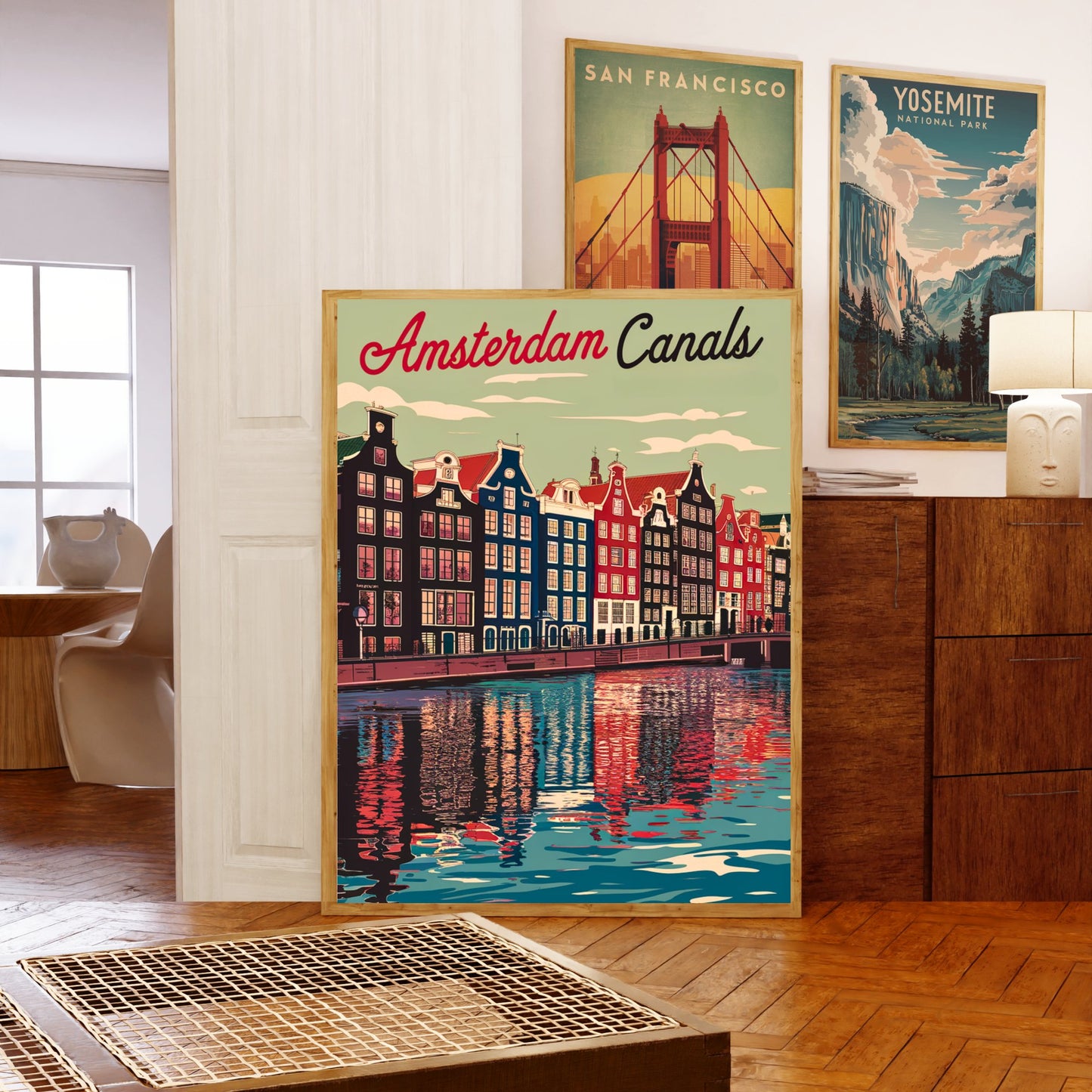 Amsterdam Vintage Travel Poster