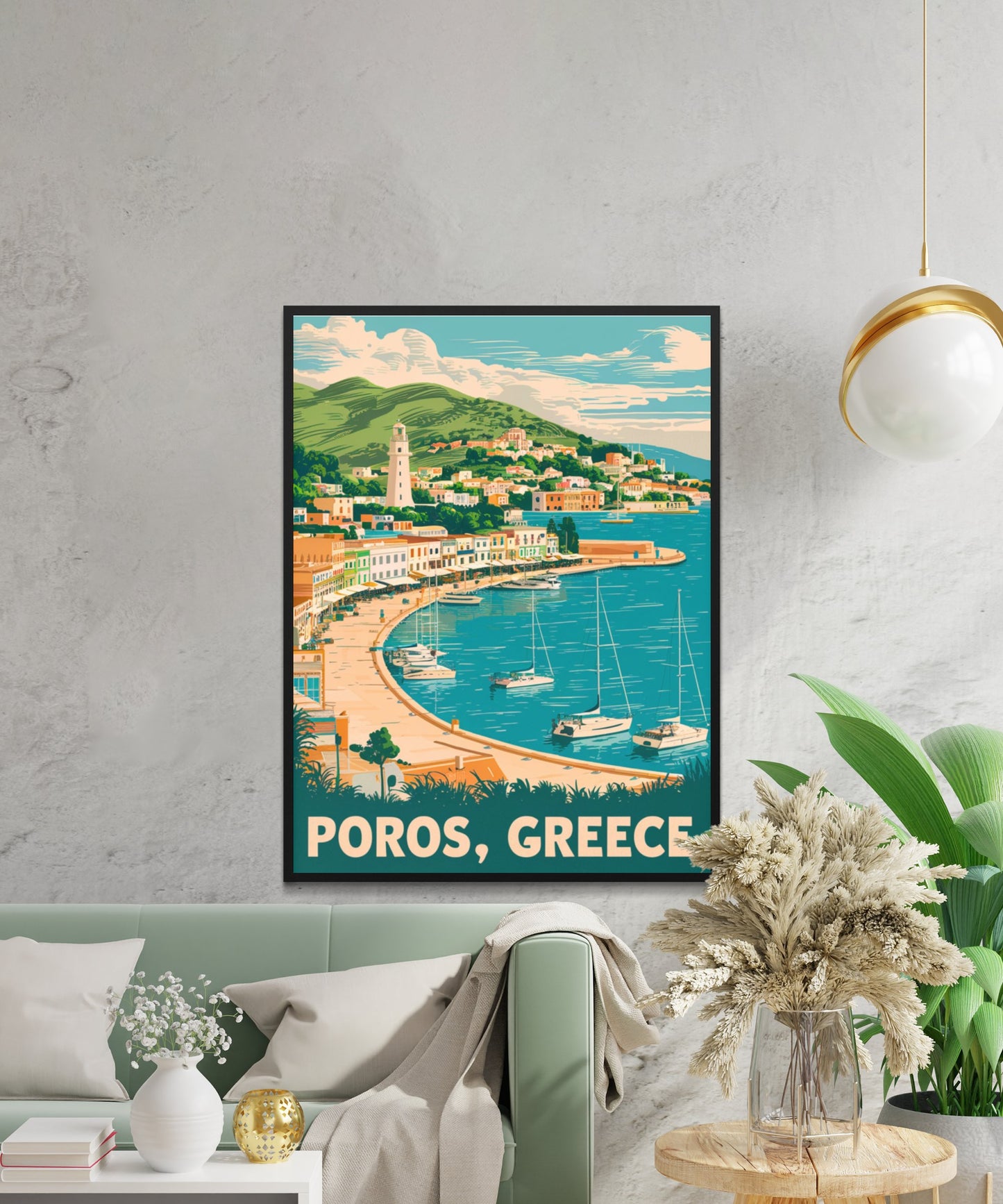 Poros Vintage Travel Poster - Historic Beauty