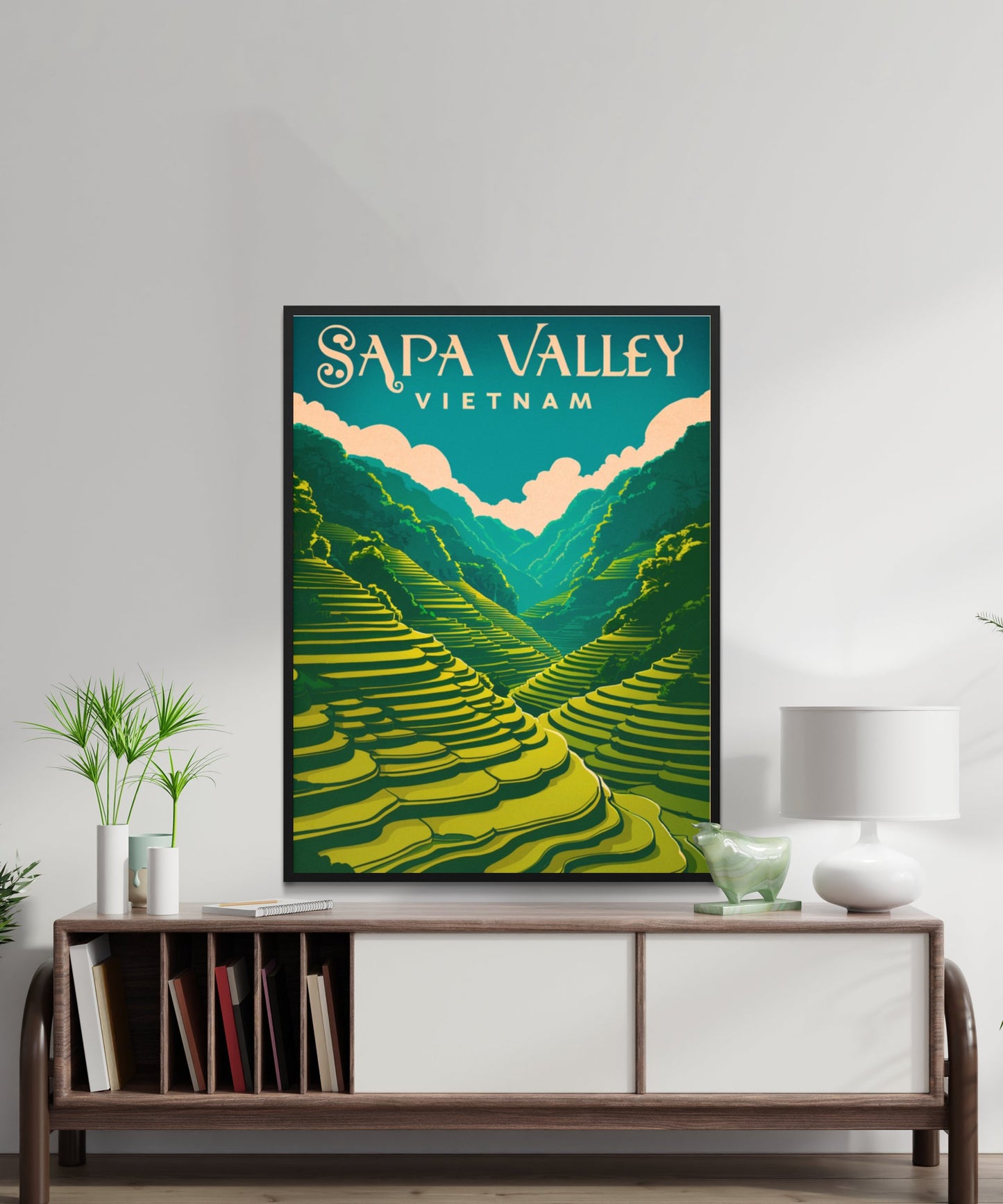 Sapa Valley Vintage Travel Poster