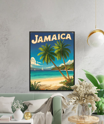 Jamaica Vintage Travel Poster