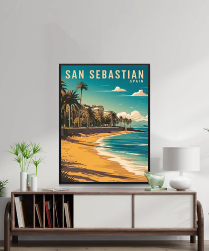 San Sebastian Vintage Travel Poster - Adventure Destination