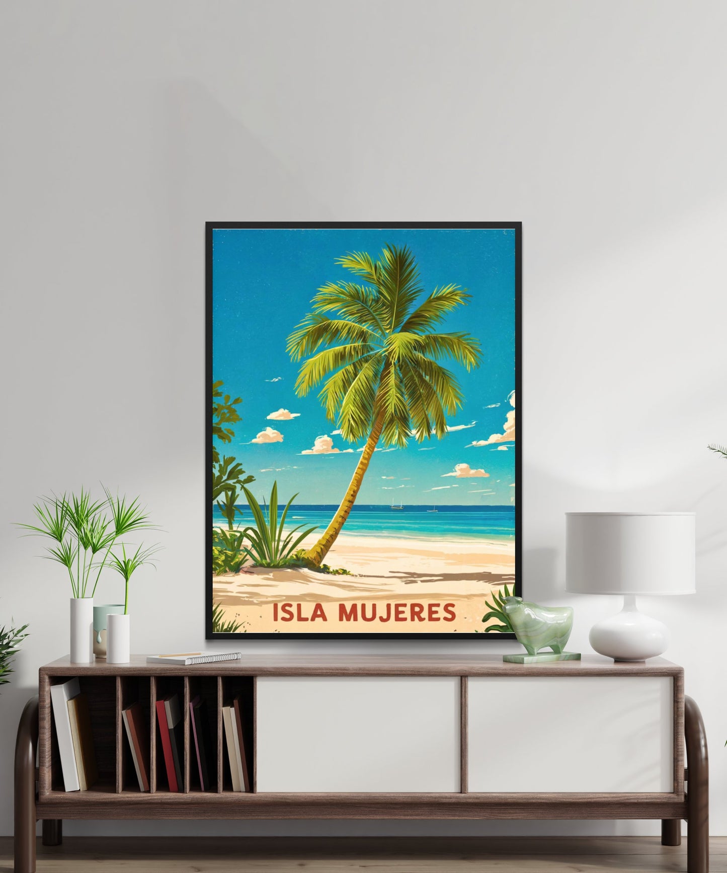 Isla Mujeres Vintage Travel Poster - Caribbean Island