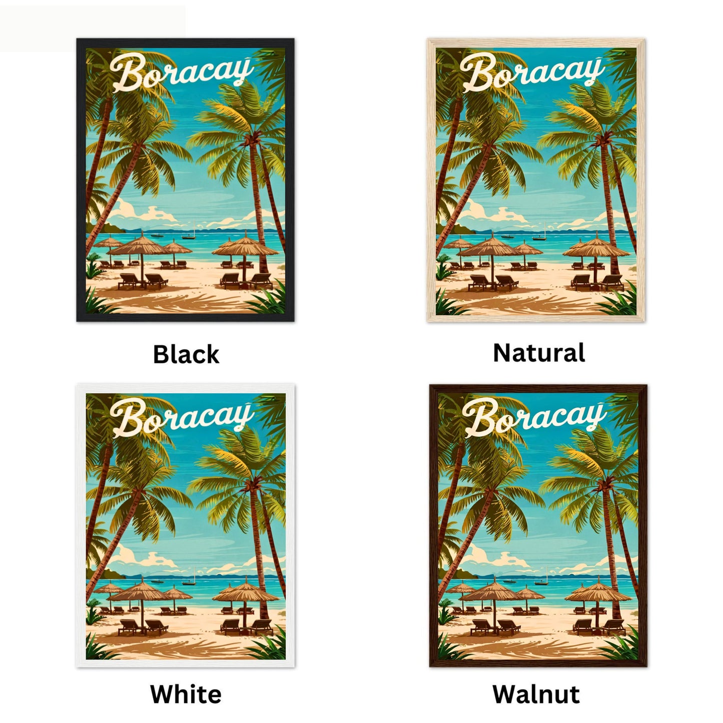 Boracay Vintage Travel Poster