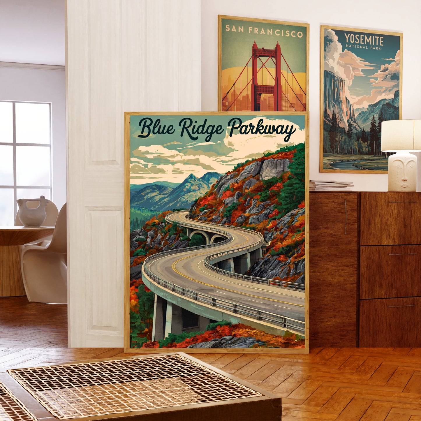 Blue Ridge Parkway Vintage Travel Poster - Timeless Appalachian Beauty